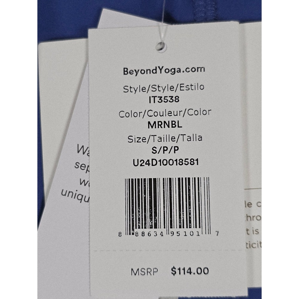 Beyond Yoga Spacedye High Waisted Midi Leggings Small‎ Blue Pocket NWT READ - Picture 11 of 13